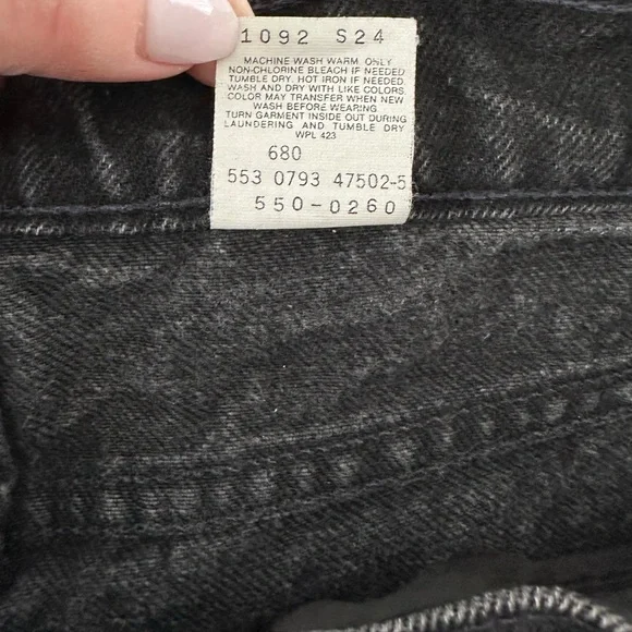 RARE VINTAGE LEVI’S 550’s High Rise Washed Black Denim